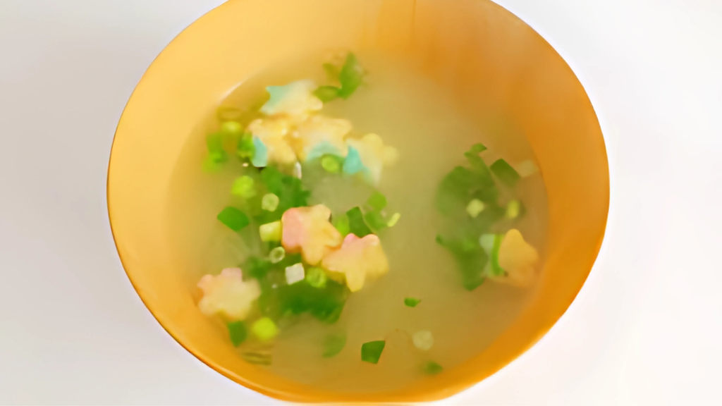 nấu súp miso với viên thả