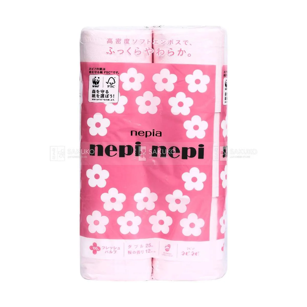NEPIA - Giấy Vệ Sinh Nepi Nepi 2 Lớp Hương Anh Đào (12 cuộn)
