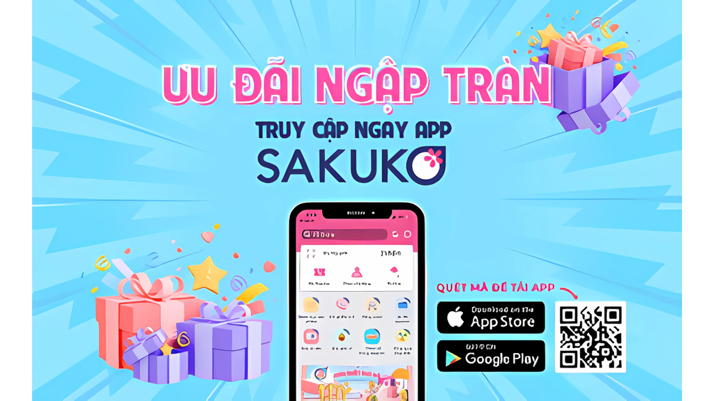 Sinh nhật rộn ràng - Tưng bừng ưu đãi trên App Sakuko