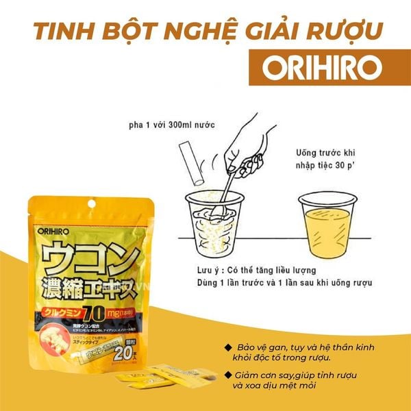 Bột nghệ giải rượu