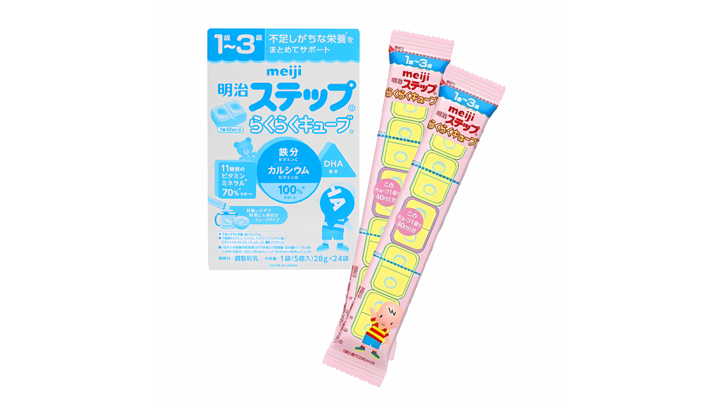 Meiji thanh được nén thành từng viên sữa nhỏ nhưng rất dễ hòa tan trong nước.