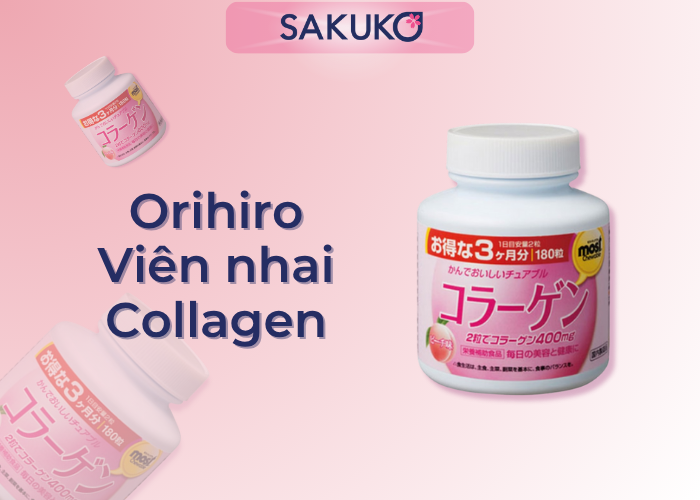 Viên nhai bổ sung Collagen vị đào