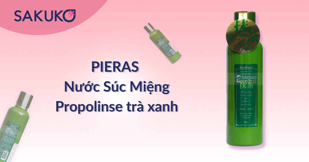 PIERAS- Nước súc miệng Propolinse Trà Xanh