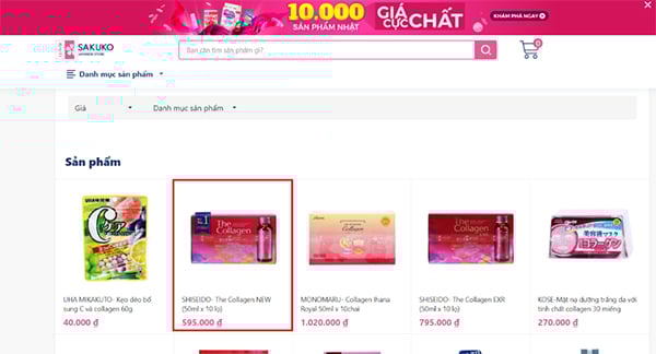 Mua collagen Nhật Bản bước 4