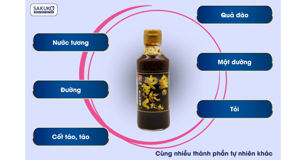 Thành phần của Sốt chấm thịt nướng Kin Dare Bell Foods 232g