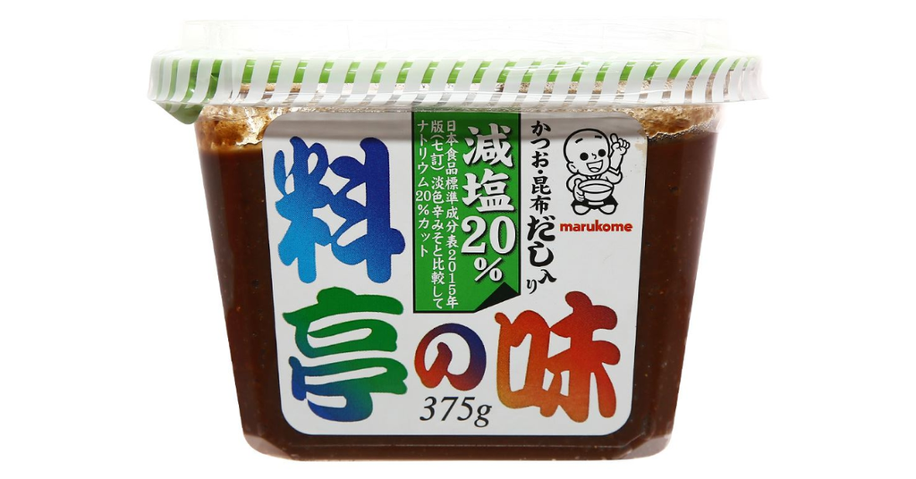 Thành phần của Tương miso Ryotei no Aji giảm muối 375g của MARUKOME