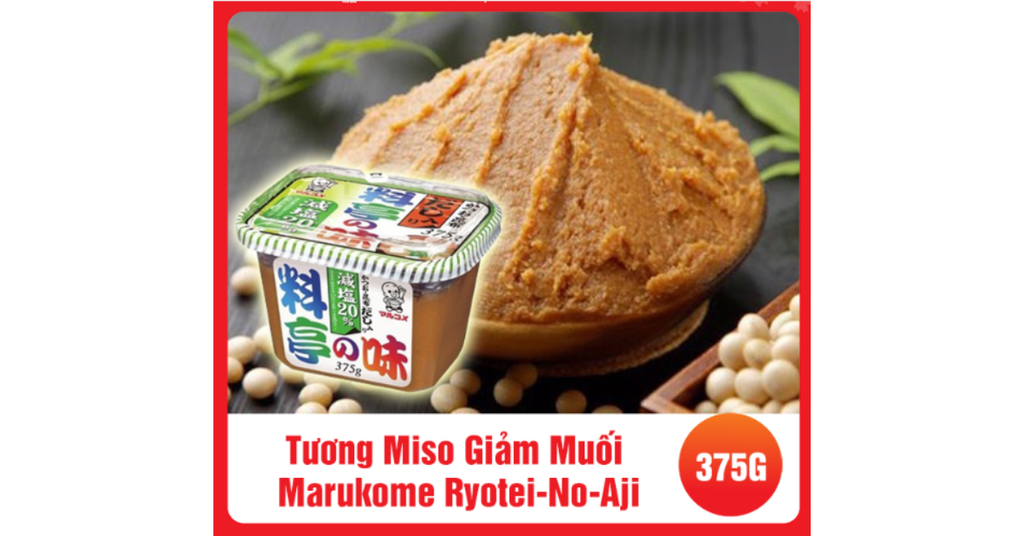 Công dụng của Tương miso Ryotei no Aji giảm muối 375g của MARUKOME