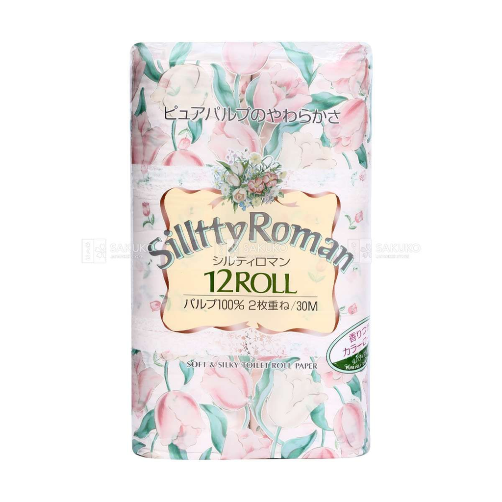 SHIKOKU - Giấy Vệ Sinh Đôi 30m Hương Tuylip 12 cuộn