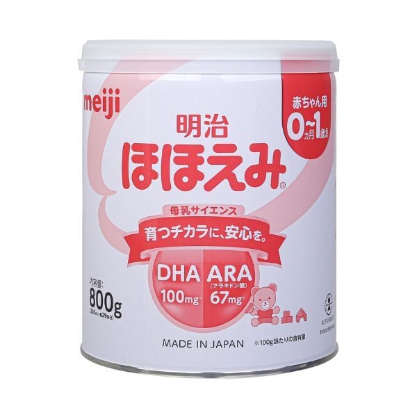 Bảng dinh dưỡng sữa Meiji số 0 cho bé 0 - 12 tháng tuổi nội địa Nhật