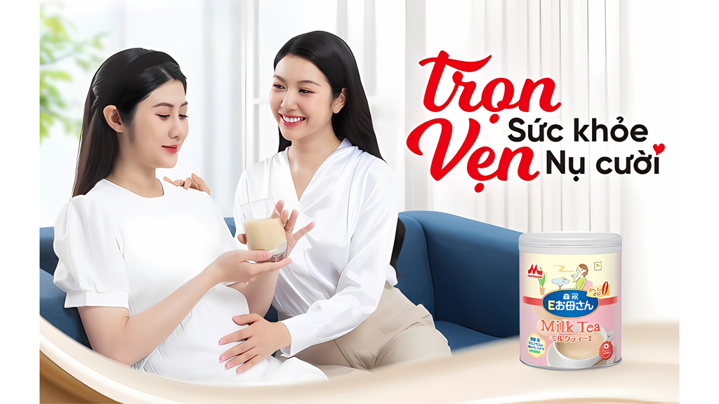 Mẹ có thể uống sữa Morinaga nóng hay lạnh tùy thích.