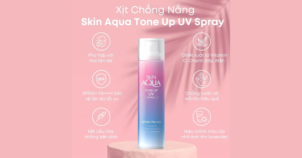 Xịt chống nắng Skin Aqua Spray Lavender