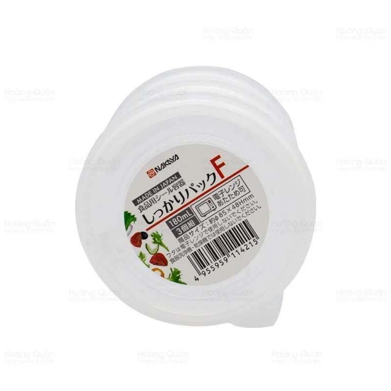 Thành phần của Bộ hộp nhựa tròn 180ml NAKAYA