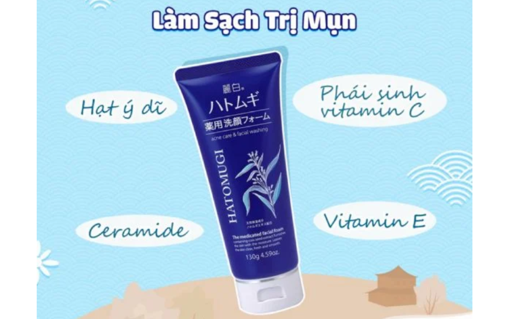 Thành phần của SRM Kumanoyoshi ngừa mụn trắng da ý dĩ 130g