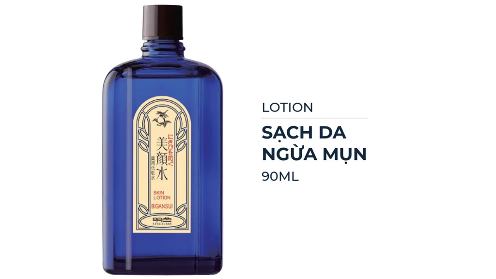 Lotion Meishoku Bigansui Medicated thích hợp cho da dầu mụn