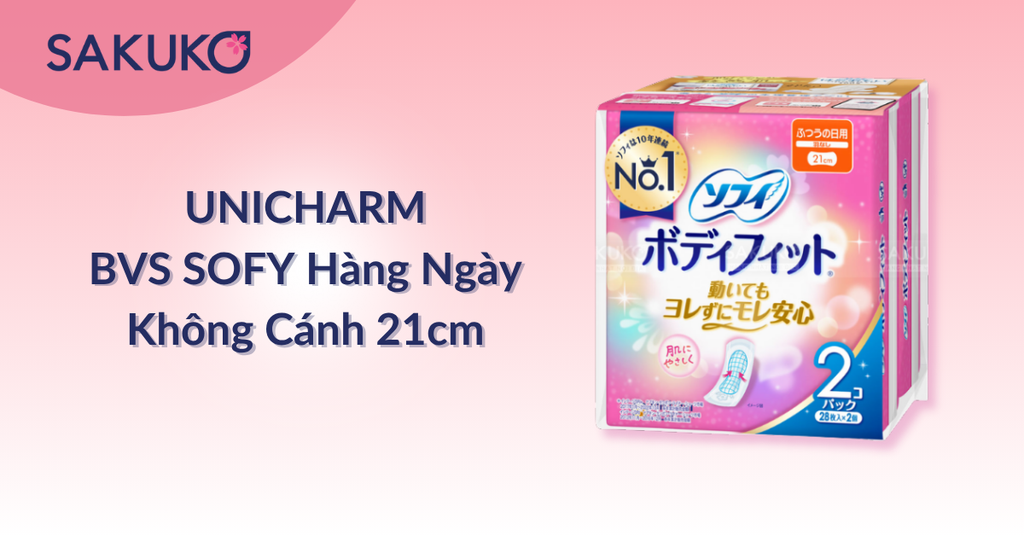 Băng vệ sinh hàng ngày Sofy không cánh 21cm