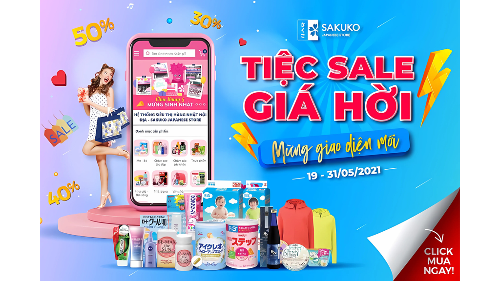 Sakuko Store triển khai nhiều chương trình ưu đãi mừng giao diện mới.