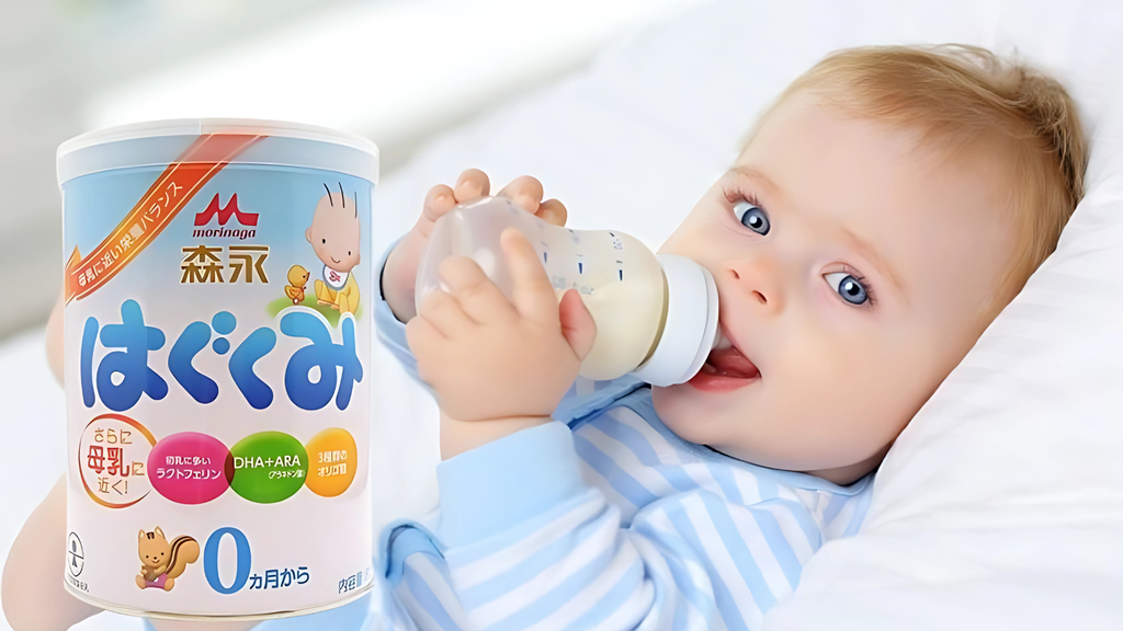 Sữa Morinaga số 0 với hương vị gần giống sữa mẹ giúp bé hợp tác uống và không bỏ ti mẹ.