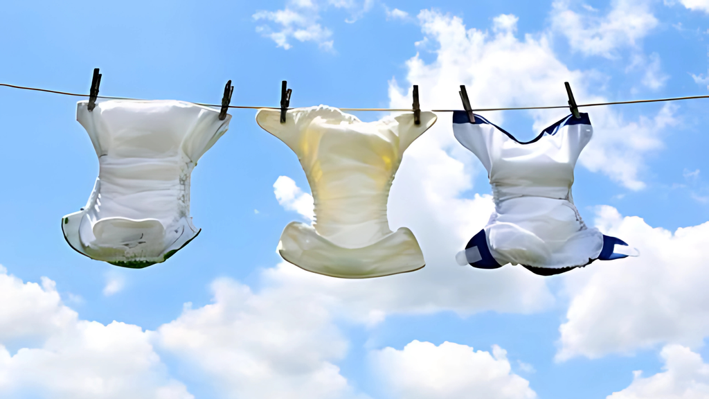Việc giặt, phơi bỉm cotton đúng cách giúp giữ vệ sinh và tăng độ bền sử dụng