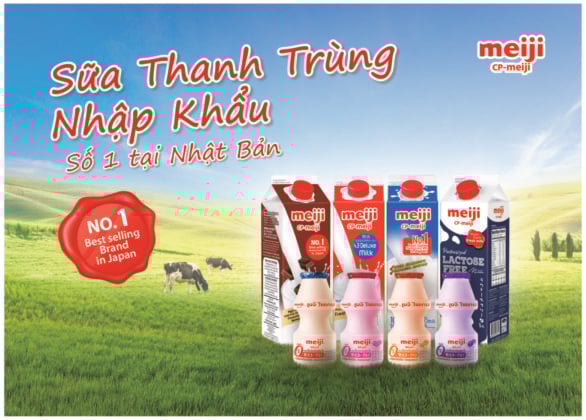 MEIJI Sữa thanh trùng số 1 Nhật Bản.