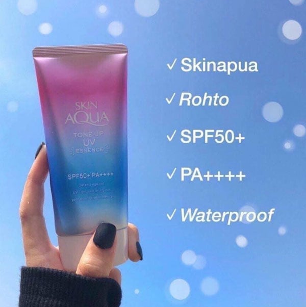 Skin Aqua Tone Up UV Essence Lavender có chỉ số  SPF 50+/PA+++