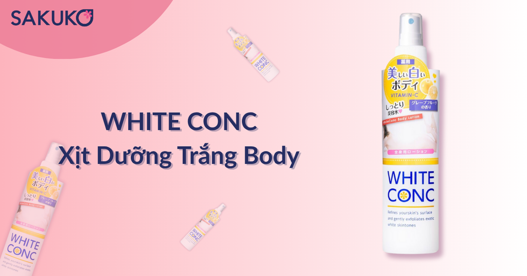 WHITE CONC- Xịt Dưỡng Trắng Da Body
