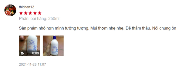 review dưỡng thể Hatomugi ban ngày