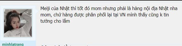 review meiji nội địa Nhật từ mẹ Minh La Trang