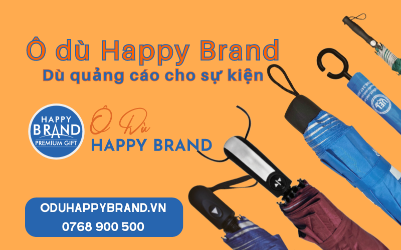 Ô DÙ HAPPY BRAND - DÙ QUẢNG CÁO DÀNH CHO SỰ KIỆN