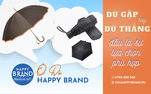 DÙ CẦM TAY GẬP HAY DÙ CẦM TAY THẲNG, ĐÂU LÀ SỰ LỰA CHỌN PHÙ HỢP?