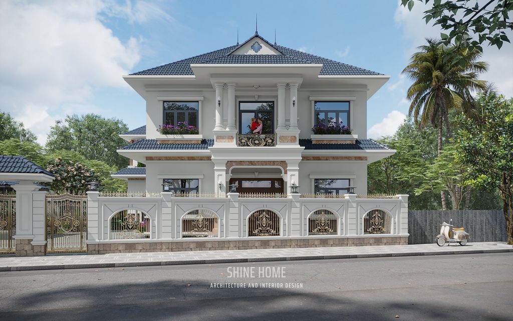 BIỆT THỰ NHÀ VƯỜN MÁI THÁI HIỆN ĐẠI