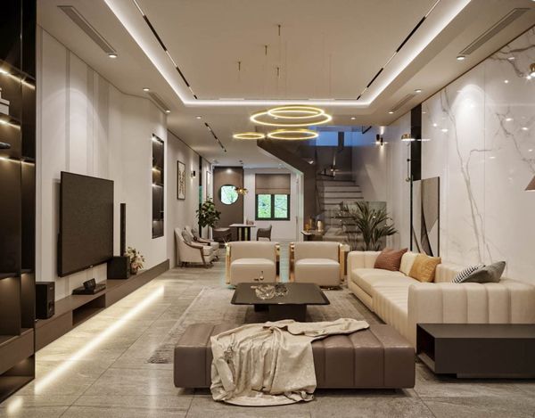 hoàn thiện nội thất biệt thự khu đô thị