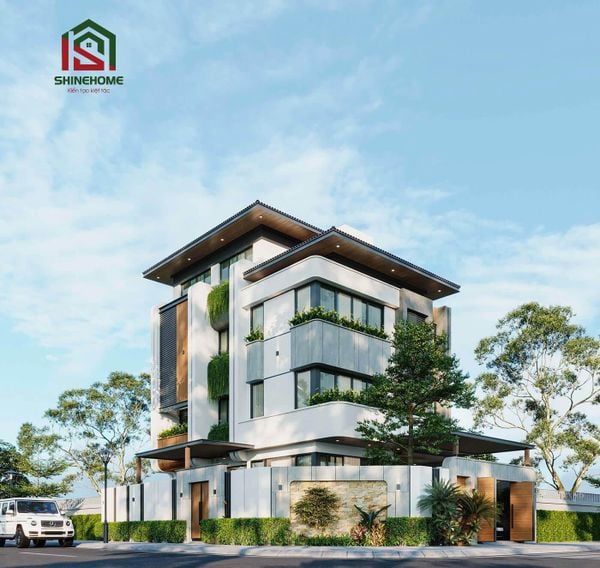 biệt thự 3 tầng mái thái đẹp