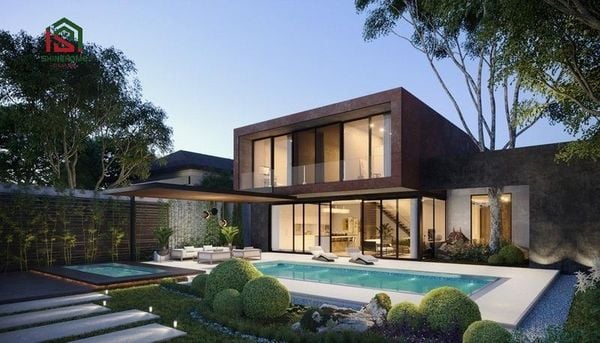 biệt thự mini sân vườn