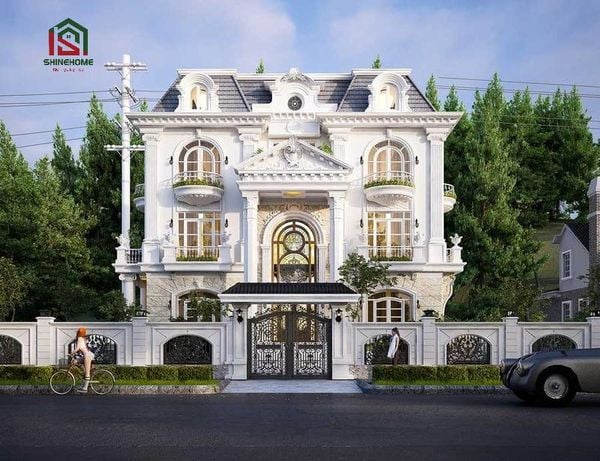 biệt thự tân cổ điển 3 tầng kiểu pháp