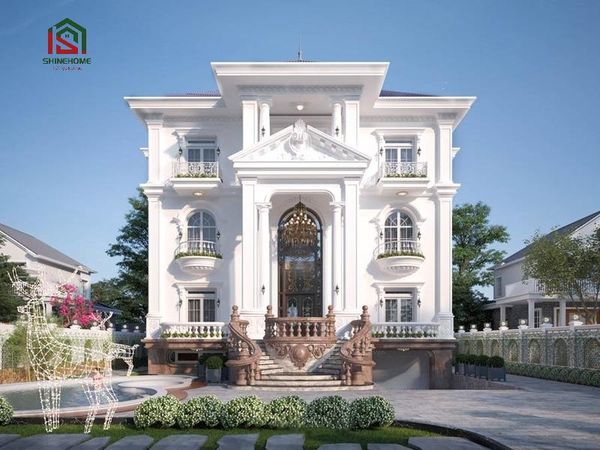 biệt thự tân cổ điển 3 tầng kiểu pháp