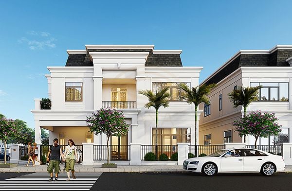 mẫu biệt thự song lập