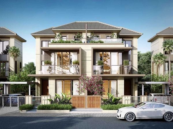 mẫu biệt thự song lập