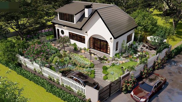 thiết kế biệt thự sân vườn