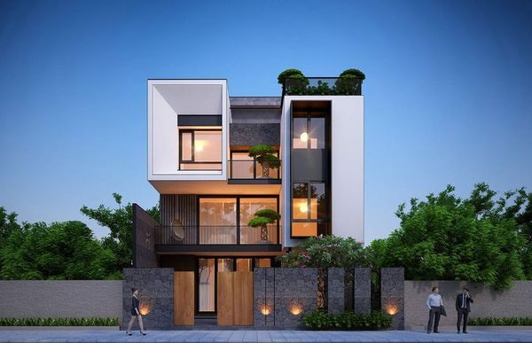 Thiết kế mặt tiền biệt thự đô thị