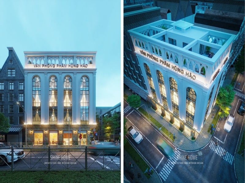 thiết kế nhà phố cao tầng