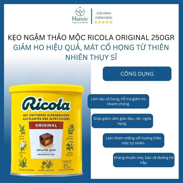 Kẹo Ngậm Thảo Mộc Ricola ORIGINAL 250gr Thụy Sĩ CD