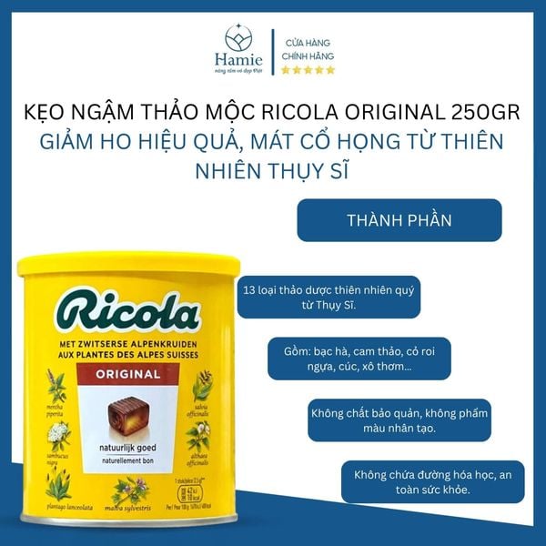 Kẹo Ngậm Thảo Mộc Ricola ORIGINAL 250gr Thụy Sĩ TP