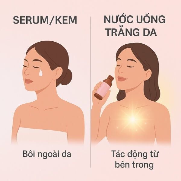 Tác dụng khi dùng nước uống trắng da