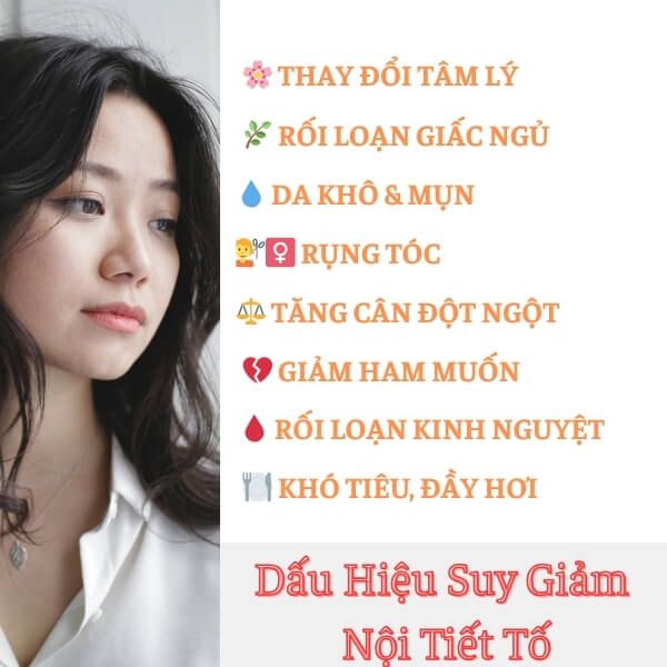 Những thay đổi khó chịu có thể là dấu hiệu suy giảm nội tiết tố.