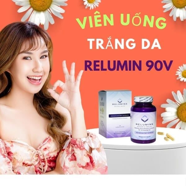 Viên Uống Trắng Da Relumins Advance White 1650mg Glutatione Complex 90 Viên Mỹ
