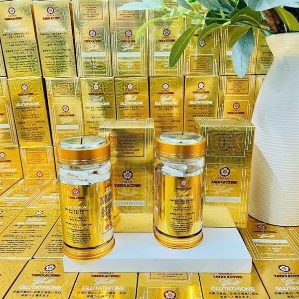 Viên Uống Trắng Da Tatio Active Gold Glutathione 1850mg 60 Viên Nhật Bản