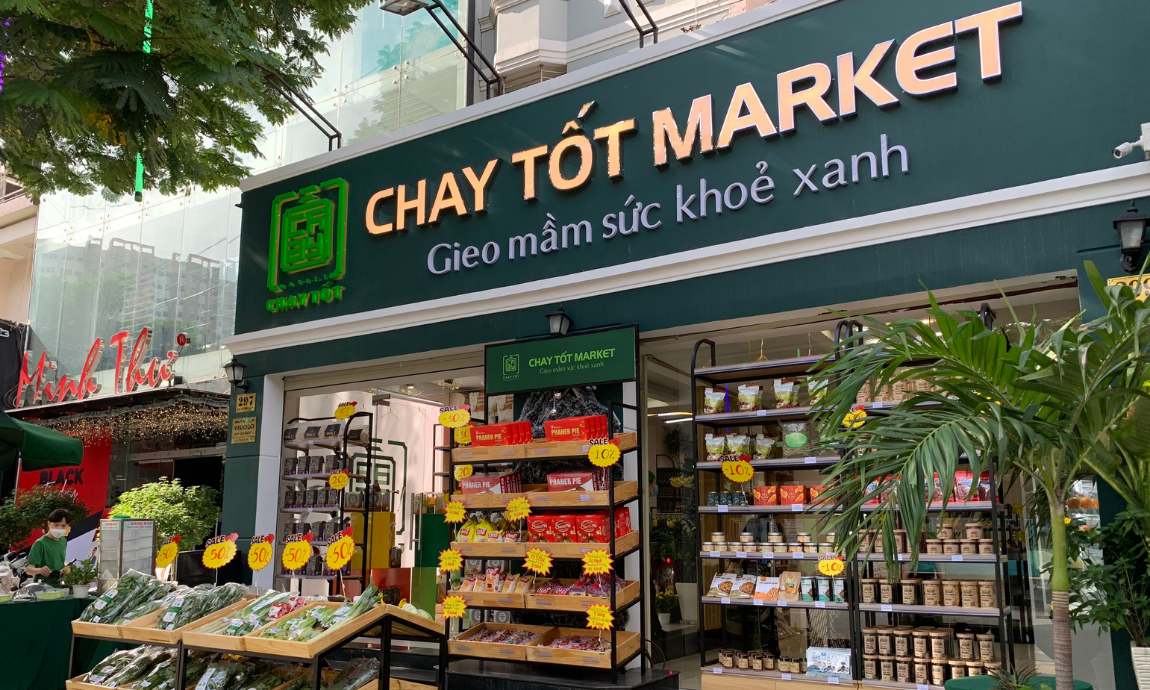 Cửa hàng bán chả giò chay