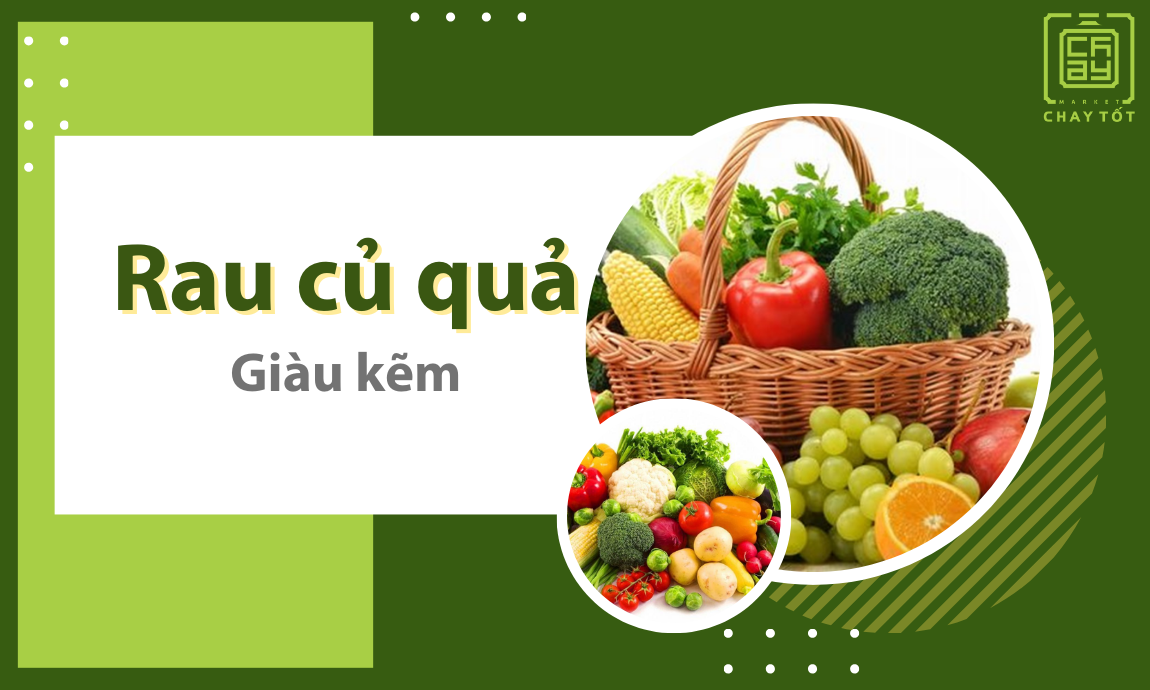 Rau củ quả giàu kẽm cho người ăn chay