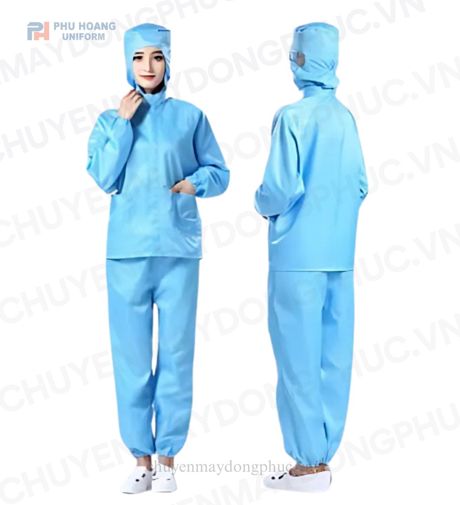 BỘ QUẦN ÁO CHỐNG TĨNH ĐIỆN NGÀNH THỦY SẢN