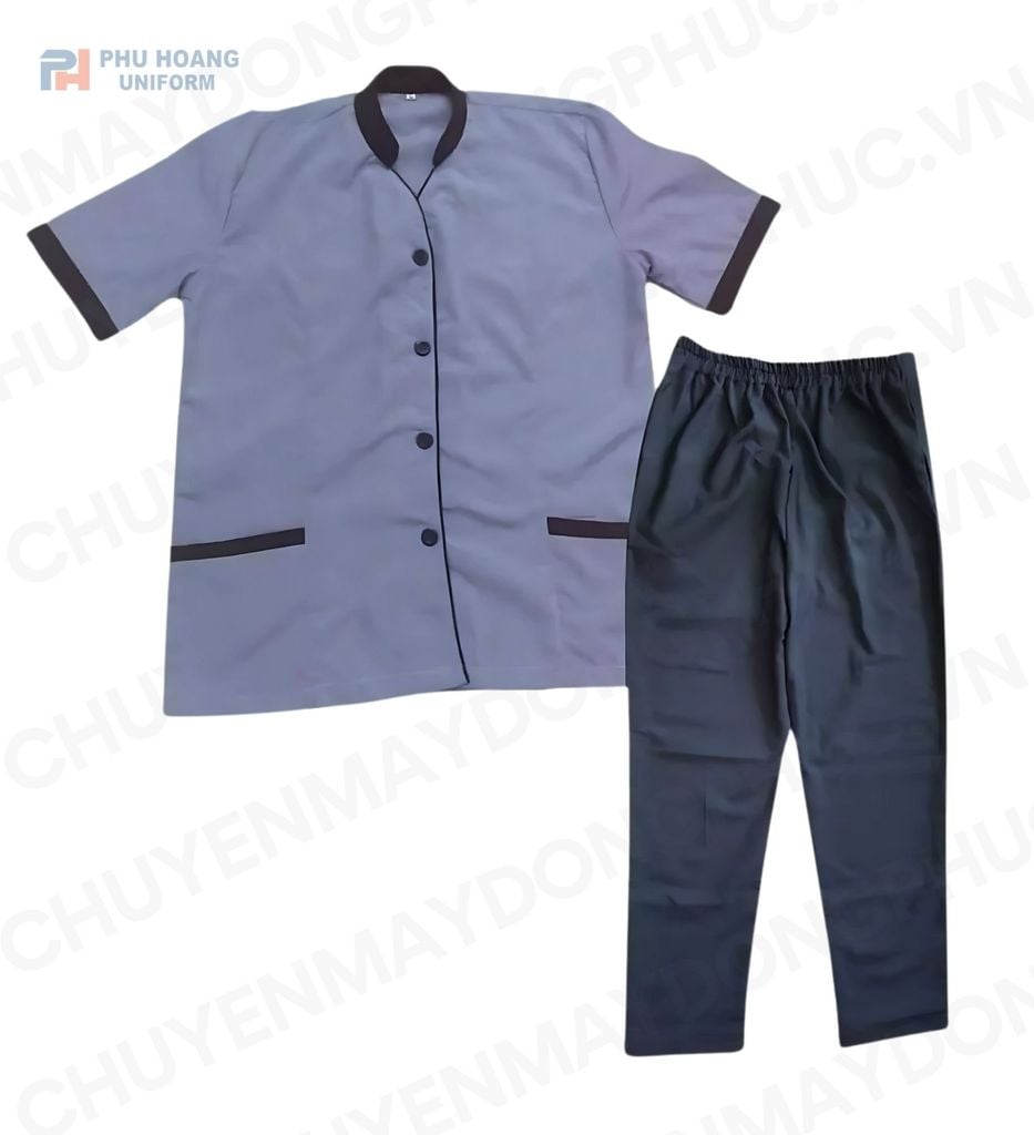 ĐỒNG PHỤC TẠP VỤ VIỀN NÂU MAY SẴN